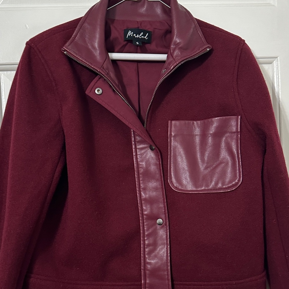 Marled Women's Deep Burgundy Bomber Jacket